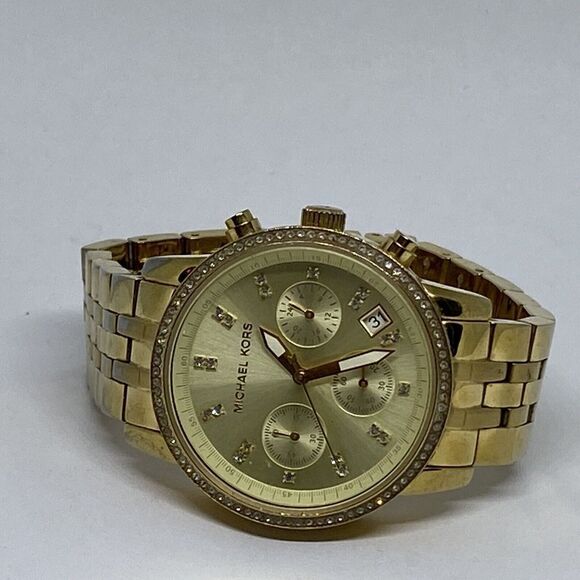 Michael Kors MK5698 Women's Gold Stainless Steel Analog Dial Quartz Watch MP117 - Picture 7 of 12